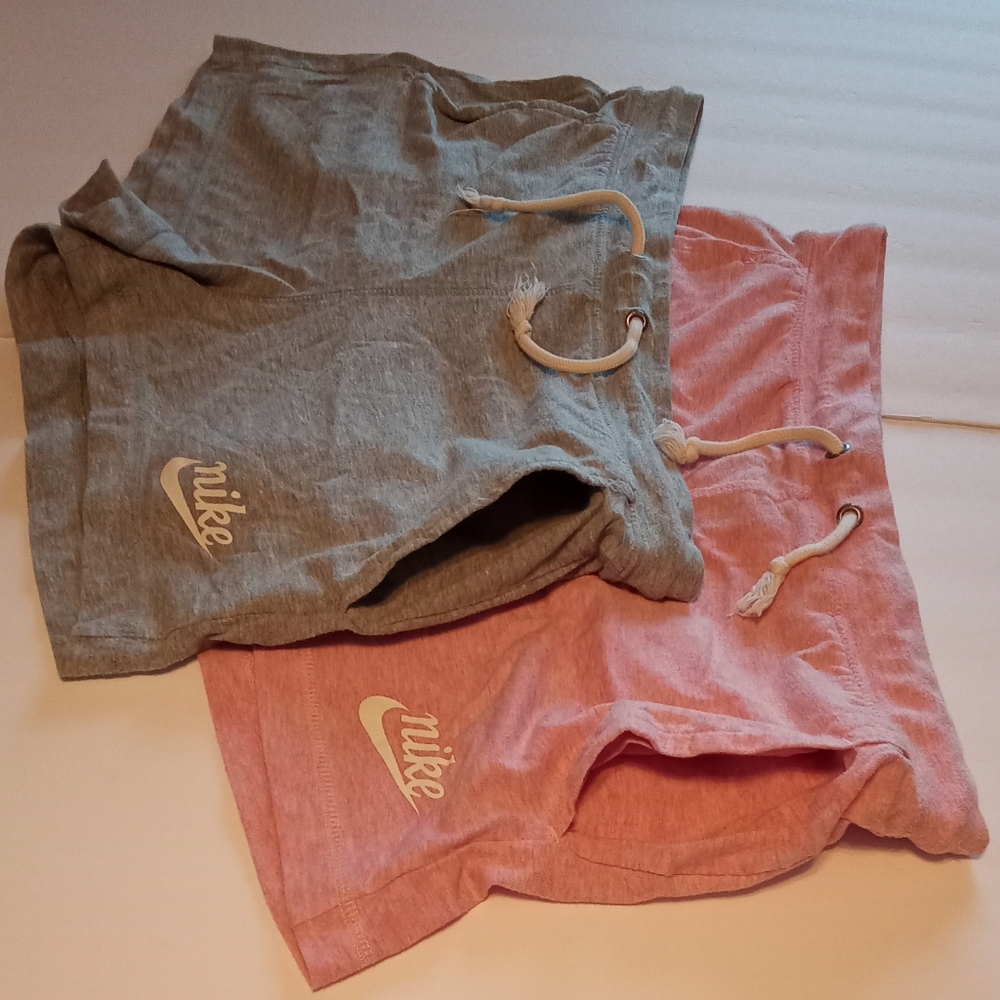 Nike Gray and Pink Shorts Set